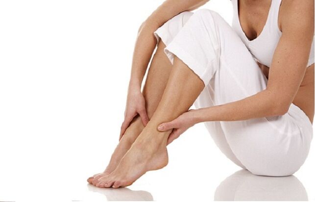 self-massage of legs to prevent varicose veins